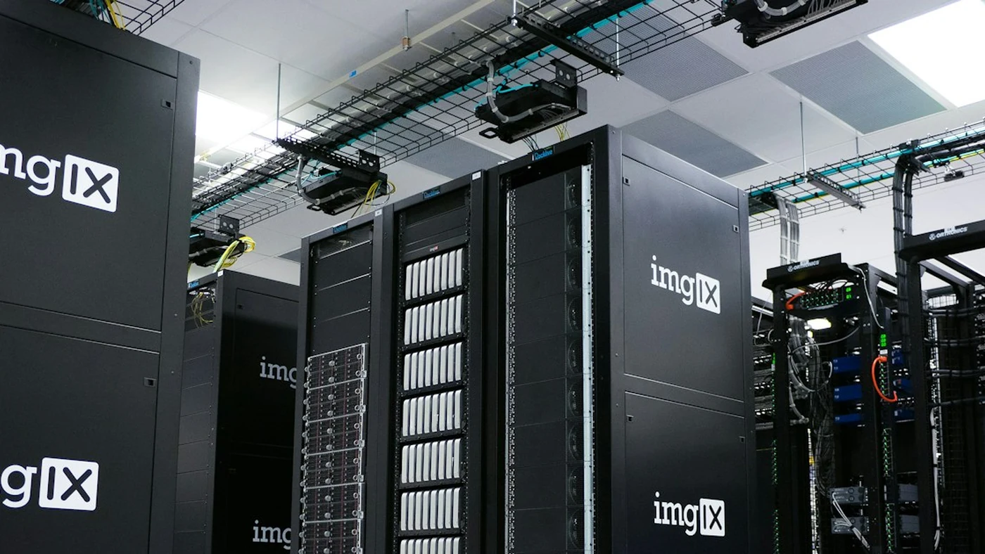Physical server racks in a data centre
